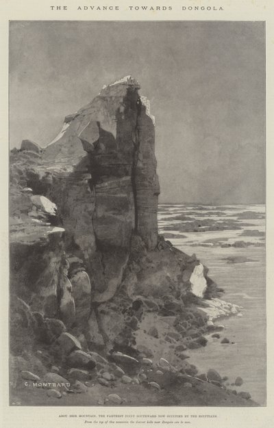 ドンゴラへの前進、アブセイマウンテン、最南端、現在はエジプト人が占領 作： Charles Auguste Loye